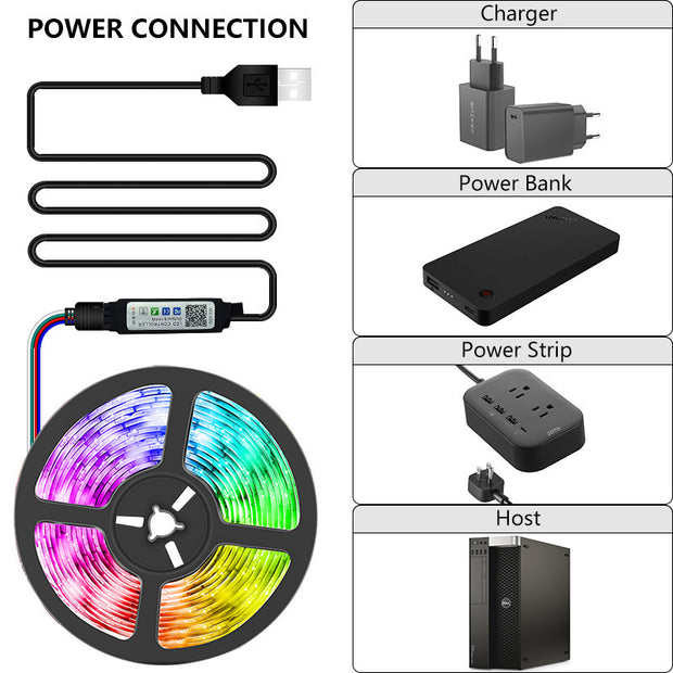 5050 Light Bar USB Bluetooth 5v Flexible LED Strip