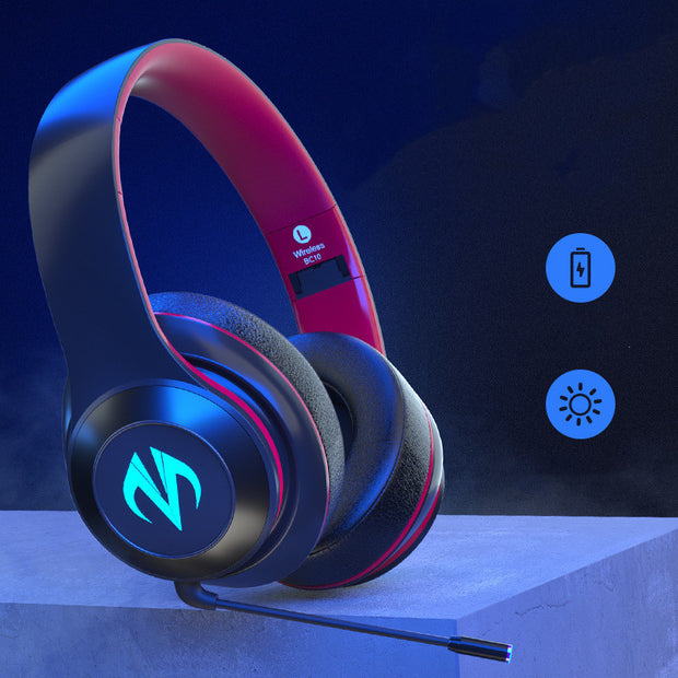 Wireless Headset Bluetooth Sports Gaming Headset  Low-Latency Music Light-Emitting Headset