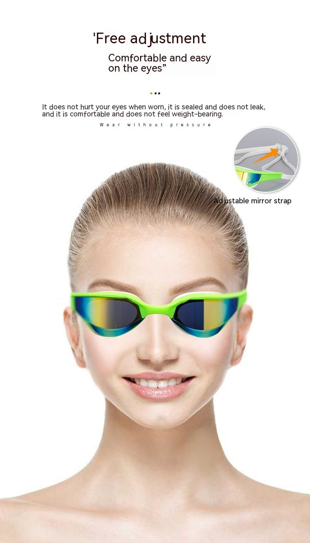 Racing HD Anti-fog Waterproof Swimming Glasses