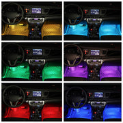 Styling Decorative Lamp LED Car Interior Light Waterproof Ambient Lamp Of Wireless Remote Music Control Car RGB Strip Lights